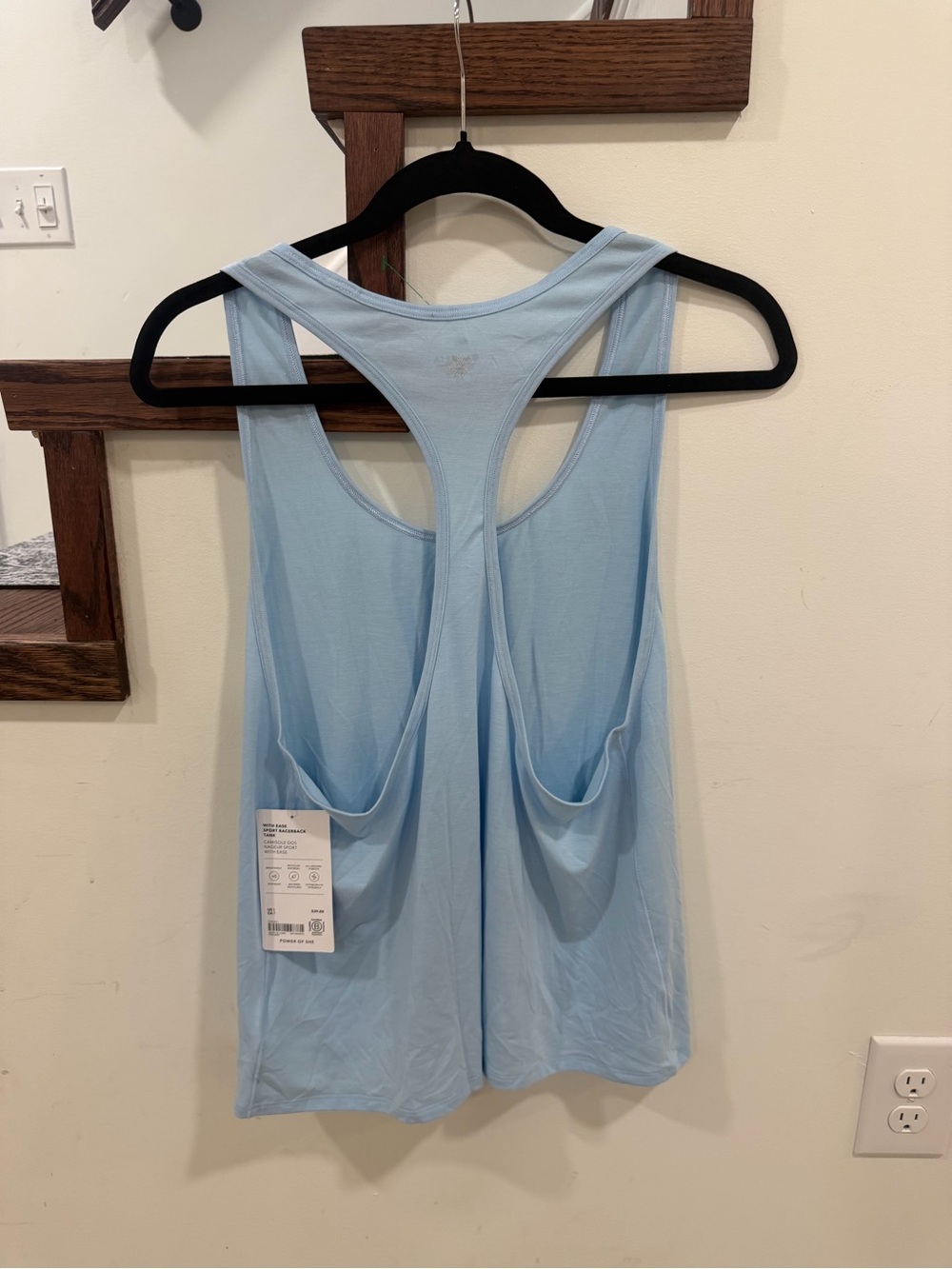 Athleta Light Blue Racerback Tank with Draped Back